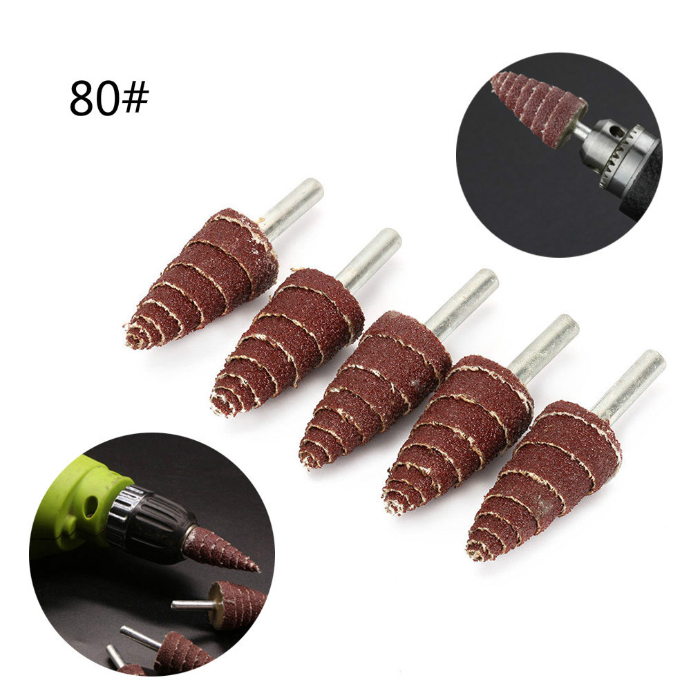 Cone Abrasive Sandpaper Flap Sanding Grinding Head Deburr Rotary Tool 1//4/" Shank