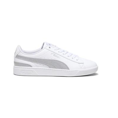 Молодежные белые кроссовки для девочек Puma Vikky V3 Nova с блестками на шнуровке, повседневная обувь 3933