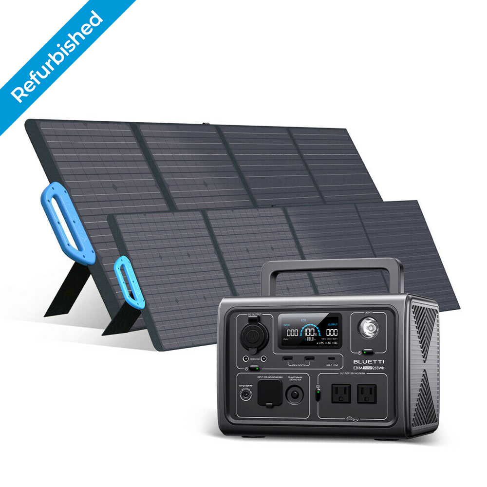 BLUETTI EB3A Power Station+ Optional 120W/200W Solar Panel Kit Solar Generator