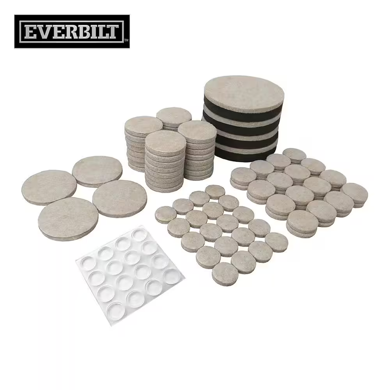Everbilt Furniture Sliders Felt Pads Self Adhesive Round Beige 108 Pack