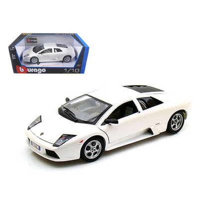 Lamborghini Murcielago Pearl White 1/18 Diecast Car Model by Bburago 12022w