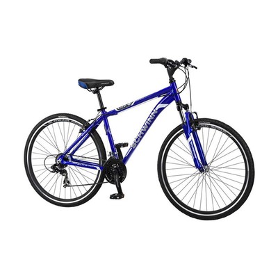 Schwinn S2782SCB Men's 7 Speed 18 Inch GTX 1 Hybrid Bicycle, Blue and Silver