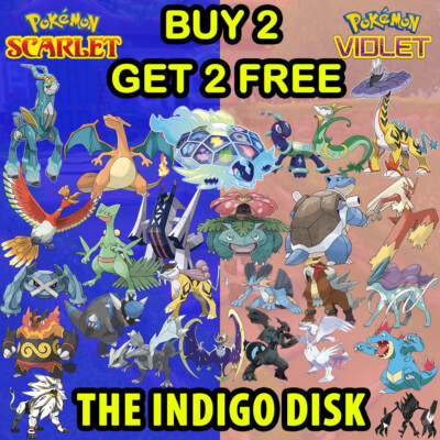 New Pokemon Release The Indigo Disk DLC  Shiny  Scarlet & Violet Custom Any 6IV