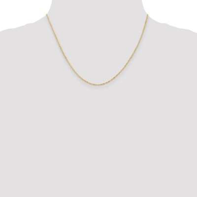 Pre-owned Superdealsforeverything 18k 18 Inch 1.1mm Singapore With Spring Ring Clasp Chain; 18 Inch; Lobster Clasp In Yellow