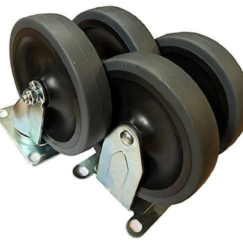 Set of 4 Casters for Rubbermaid Commercial 4400 4500 Series Carts 5 Inch Wheels