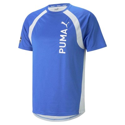 

Мужская спортивная футболка Puma Fit Ultrabreathe с круглым вырезом и коротким рукавом, размер  Casua, Синий, Puma Fit Ultrabreathe Crew Neck Short Sleeve Athletic T-Shirt