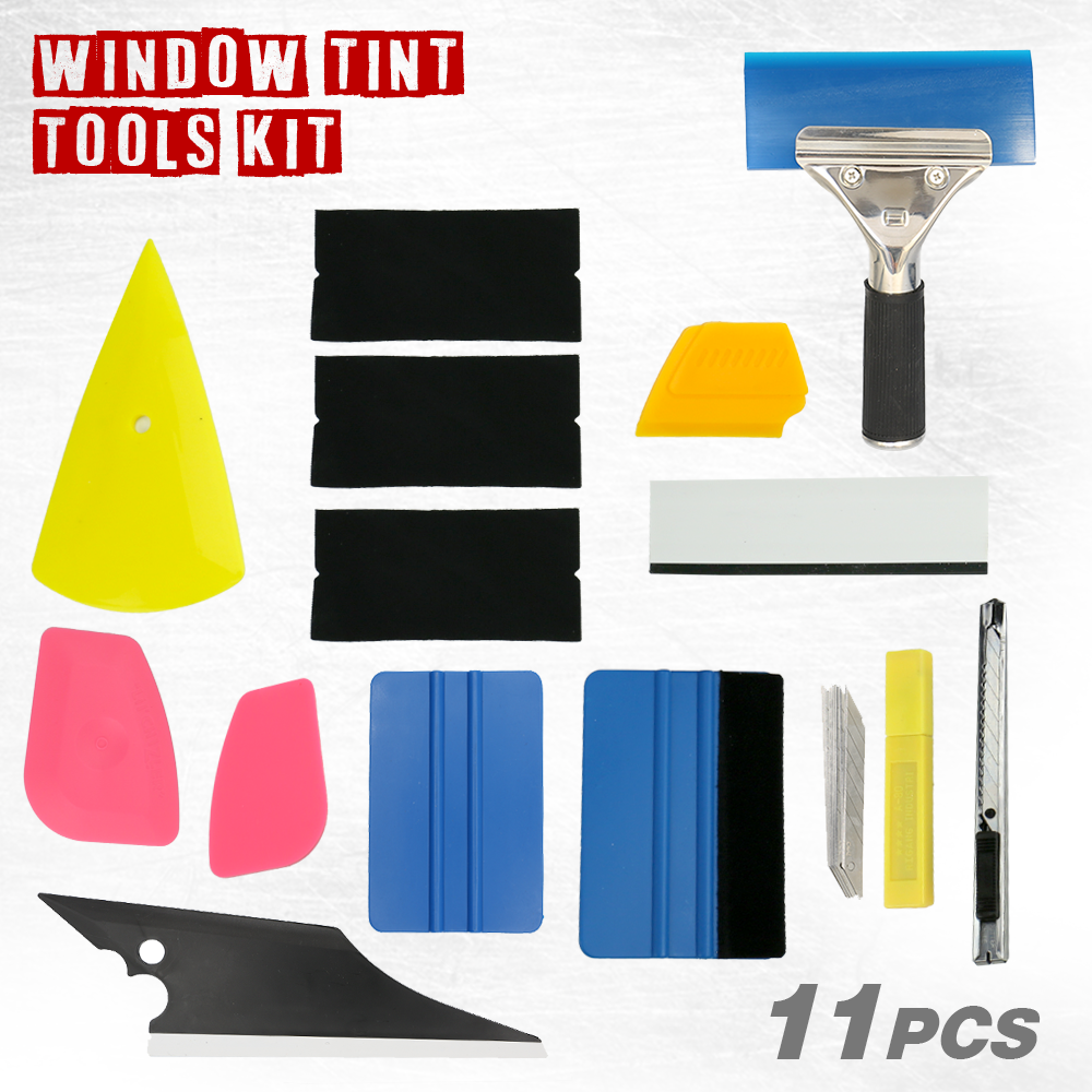 11 PCS Pro Car Window Tint Kits Wrapping Vinyl Tools Squeegee Scraper Applicator