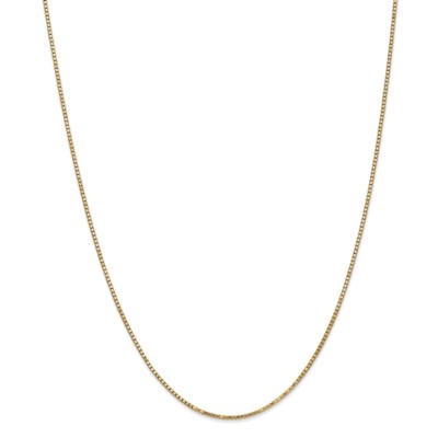 Pre-owned Superdealsforeverything Real 14kt Yellow Gold 1.3mm Box Chain; 24 Inch; Lobster Clasp