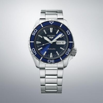 Pre-owned Seiko 5 Sports Sbsa259 Men Watch Japan Blue Dial Automatic Mechanical Diver