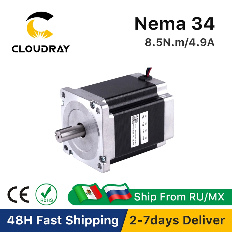 Nema 34 Stepper Motor 112mm 2 Phase 8.5N.m 4.9A 4-lead Stepper Motor High Torque