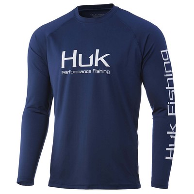 

Футболка HUK Vented Pursuit с круглым вырезом и длинными рукавами (мужская), Sargasso sea