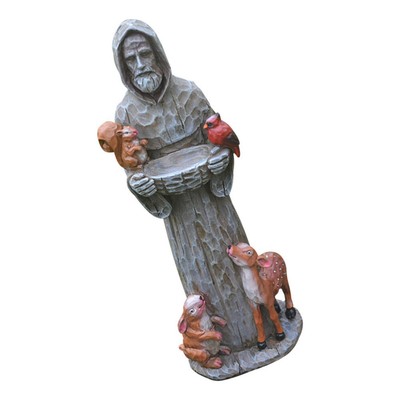 Garden Statue Bird Feeder Bowl to Container Feeders for Outdoors