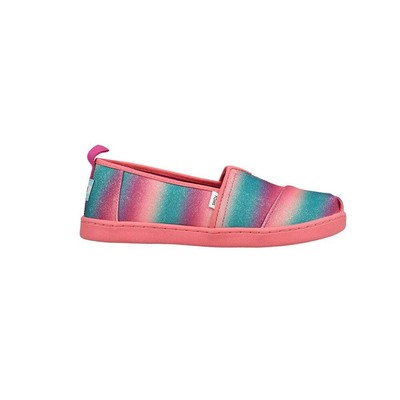 

TOMS Alpargata Повседневные блестящие слипоны для девочек на разной балетке 10018641T, Multi, TOMS Alpargata Glitter Slip On Youth