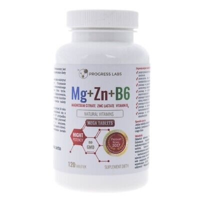 Progress Labs Magnesium + Zinc + Vitamin B6 ZMA 120 Tabletten