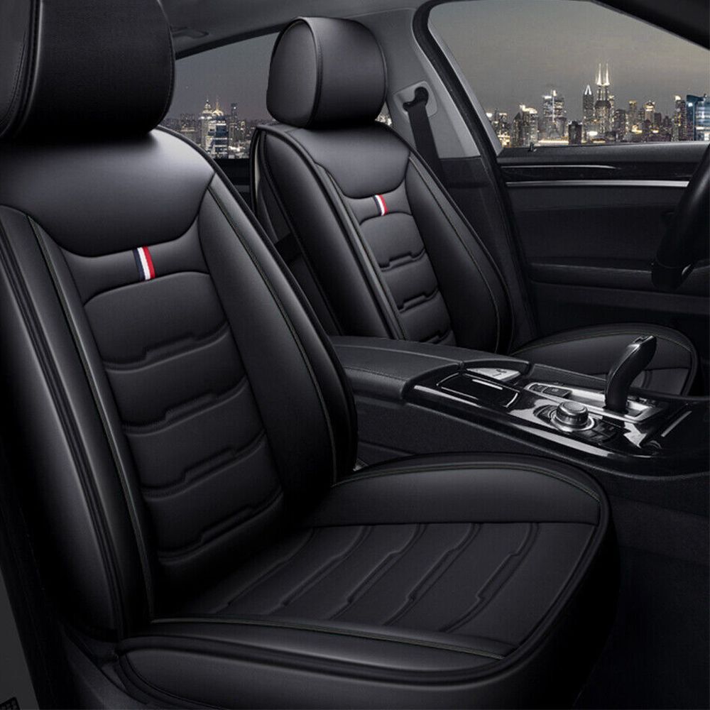 For Dodge Charger Seat Cover Cushion Full Set PU leather 5-Seat Rear & Front AB