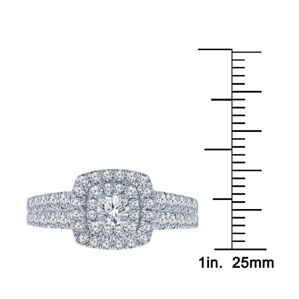 Pre-owned Wholesale Diamonds 10k White Gold 1 Carat Women Real Diamond Engagement Ring Wedding Ring Bridal In I