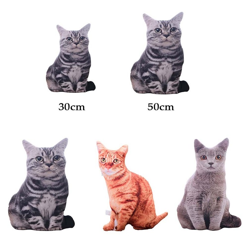 3D The Simulation Cat Cushion Cover Car /Hotel Home Decoration Pillow Case Cover