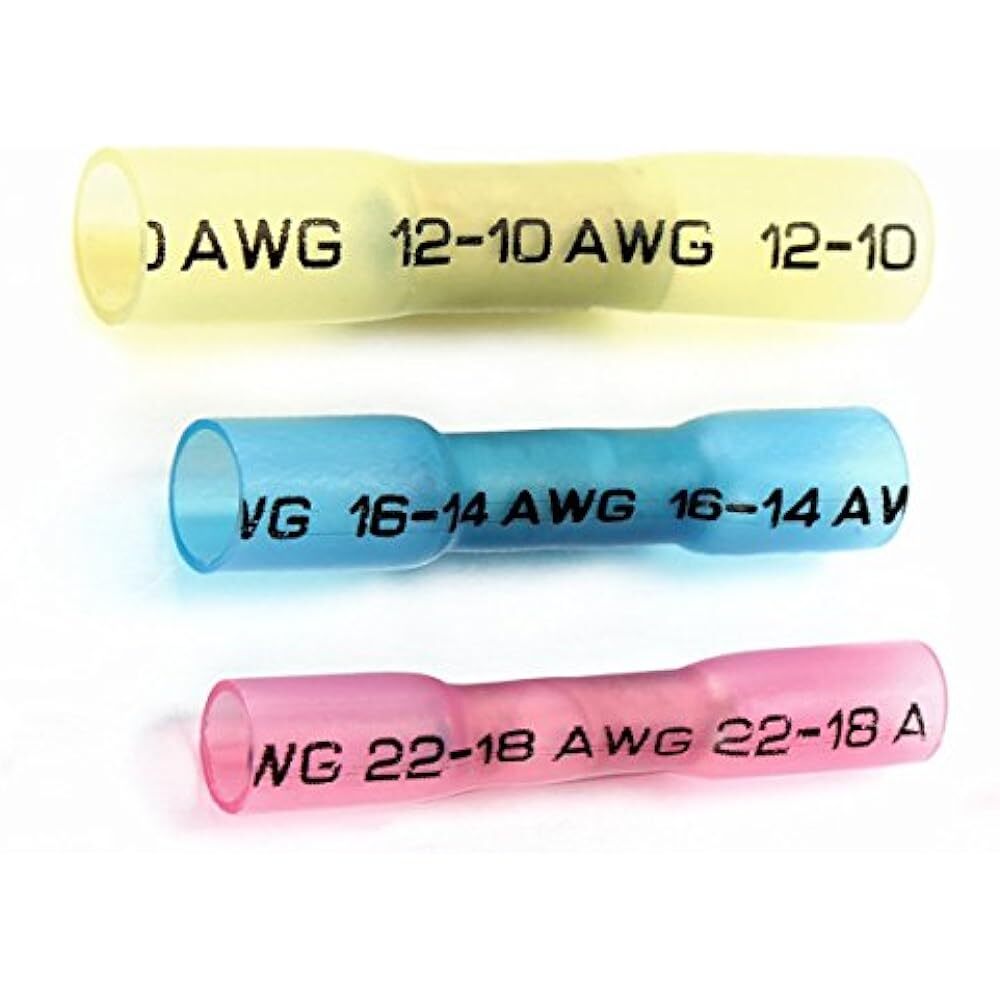 500/100x Waterproof Heat Shrink Butt Splice Wire Connectors Crimp Terminals Kits