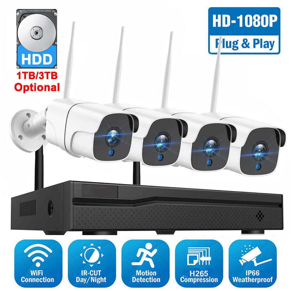 TOGUARD 8CH 1080P Wireless Home Security Camera System Outdoor Camera 1TB 3TB