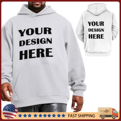 Custom Personalized Printed Hoodie Add Your Own Custom Logo Texts Photoo