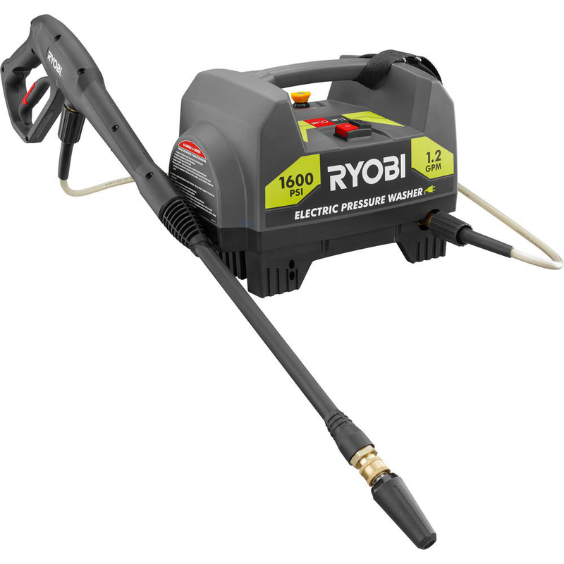1600 PSI ELECTRIC PRESSURE WASHER RYOBI 1.2 GPM Power Washer
