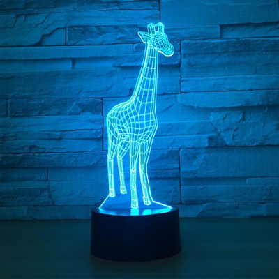 Animals Giraffe 3D Night Light Touch LED Table Desk Lamps 7 Color Changeable for