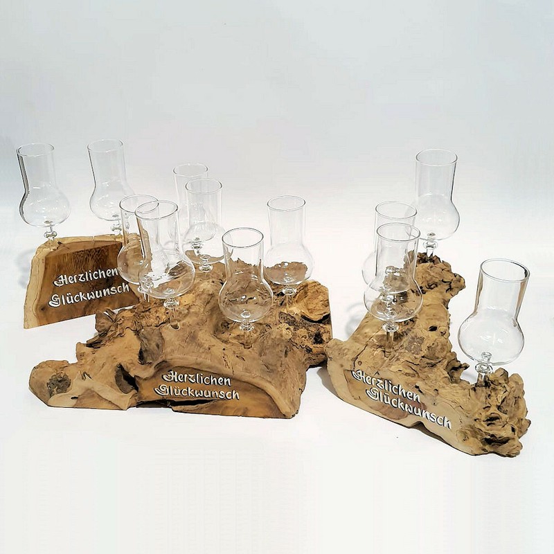 Wurzel Herzlichen GlÃ¼Ckwunsch Mit Stamperl Holz Glas SchnapsglasstÃ¤Nder Diogenes