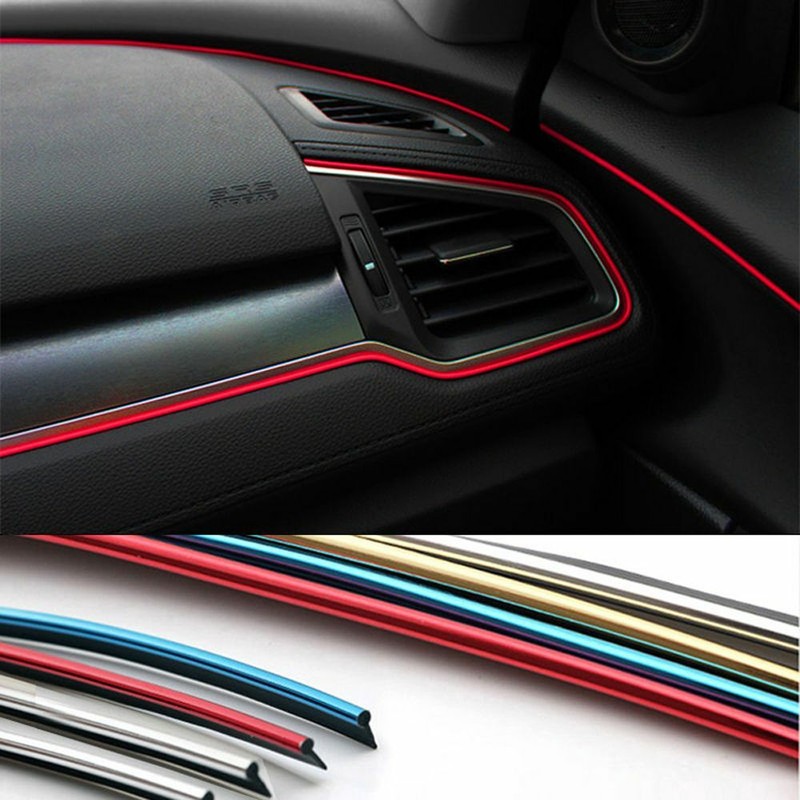 Decals Auto Interior Decor Thread Dashboard Decoration Line Strip