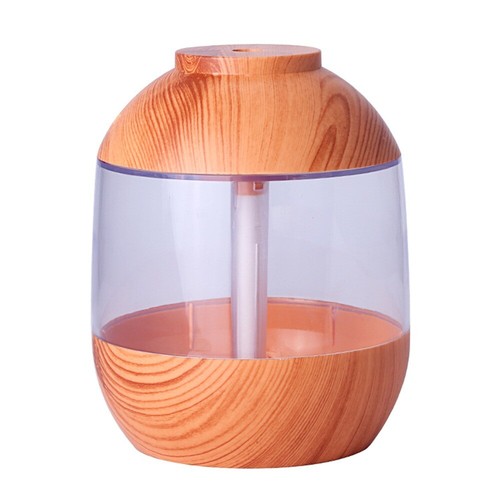 USB Air Diffuser Aroma Oil Humidifier Night Light Up Home Relaxing Wooden Color