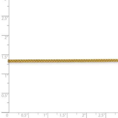 Pre-owned Superdealsforeverything Real 14kt Yellow Gold 2mm Semi-solid 3-wire Wheat Chain; 20 Inch; Lobster Clasp