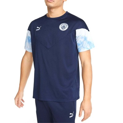 

Puma Mcfc Iconic Mcs Футболка с круглым вырезом и короткими рукавами Мужские синие повседневные топы 765200, Синий, Puma Mcfc Iconic Mcs Crew Neck Short Sleeve T-Shirt