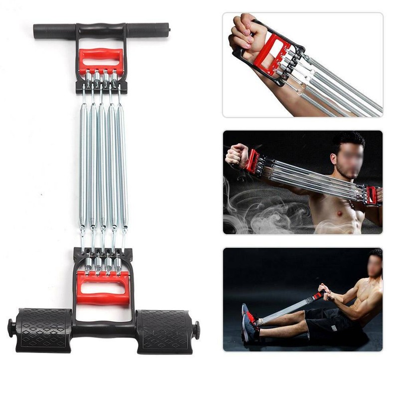 Expander Training Brust Fitness Fitnesstraining Übung 5 Metall Federn