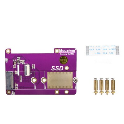 For Raspberry Pi 5 PCIe to M.2 NVMe SSD Supports X1, Gen2 and Gen3