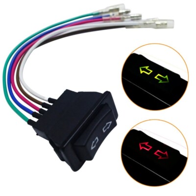 5-Pin Car Window Power Windows Switch Universal UP/DOWN Illuminated LED Green
