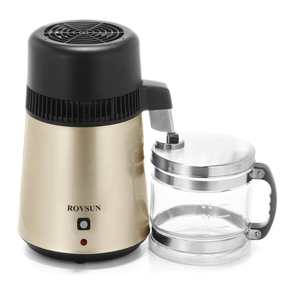 1.1 Gallon/4L Water Distiller Stainless Steel with Glass Container, 750W Distill