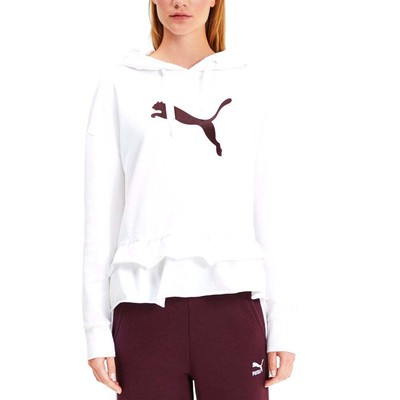 

Puma Tyakasha X Pullover Hoodie Женская белая повседневная верхняя одежда 595556-02, Белый
