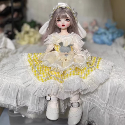 Cute Girl 1/6 BJD Doll Full Set Ball Jointed Kids Gift Toys Eyes Dress Makeup