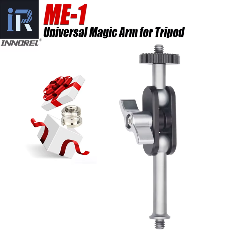 ME-1 Universal Magic Arm with Dual Ball Head with 1/4" Screw for tripod，Stand fo