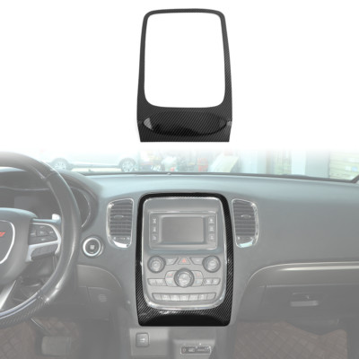 Carbon Fiber Center Console GPS Navigation Panel Trim For Dodge Durango 2014-20