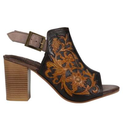 

Женские коричневые повседневные сандалии Roper Mika Block Heels 09-021-0946-1277, Коричневый, Roper Mika Block Heels