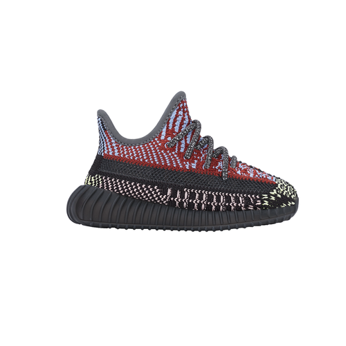 adidas Yeezy Boost 350 V2 слипоны для маленьких мальчиков, черные кроссовки, повседневная обувь FX07
