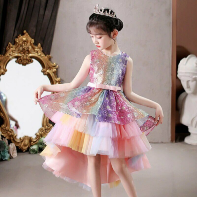 Girls Unicorn Dress Kids Baby Girl Princess Dress Christmas