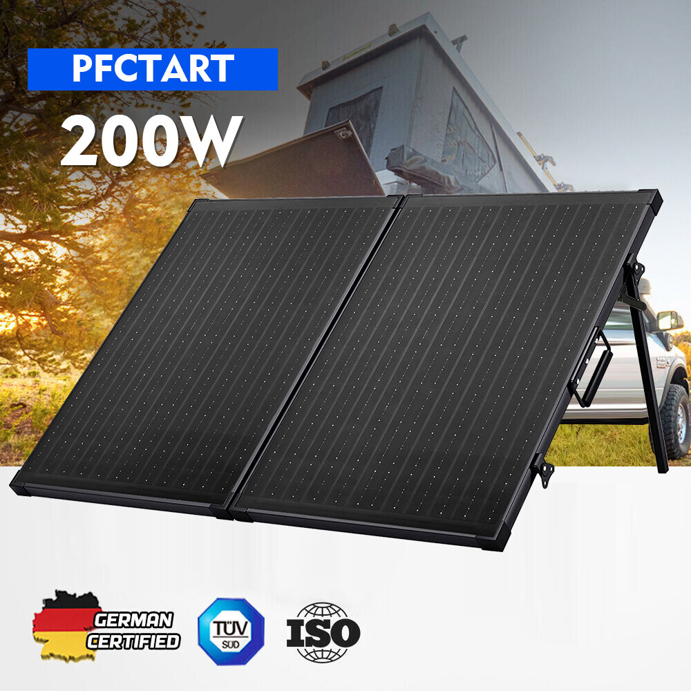 200W Waterproof Portable Foldable Solar Panel Suitcase  For RV Camping Power