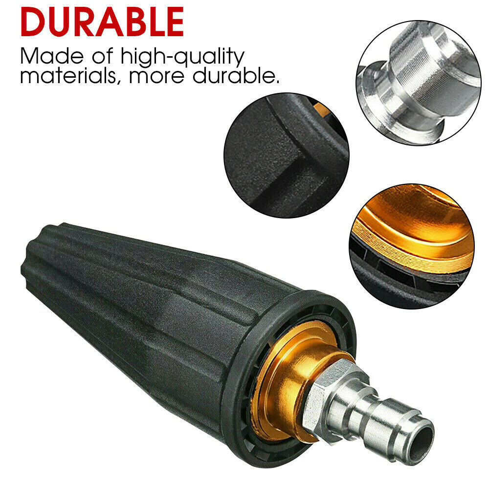 4.0GPM High Pressure Washer Rotating Turbo Nozzle Spray Tip 3600PSI 1/4" Quick
