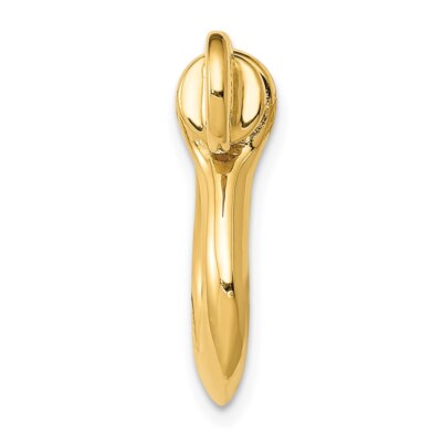 Pre-owned Skyjewelers Real 14kt Yellow Gold 3d Large Shackle Link Pendant
