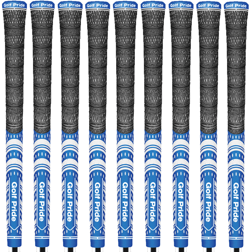 GOLF PRIDE 2021 MCC TEAM MULTI COMPOUND GOLF GRIPS BLUE / WHITE X 9