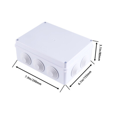 Waterproof Junction Box ABS Plastic Outdoor Electrical Box Weatherproof IP65