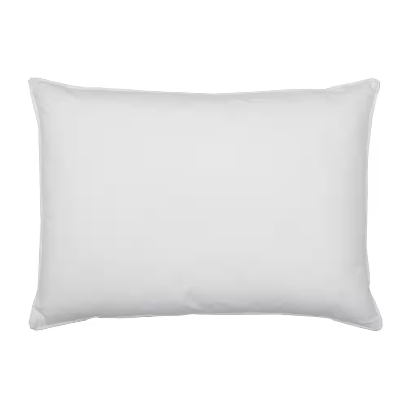 Rectangle Jumbo Pillow Down Firm Cotton 200-Thread Count Fea