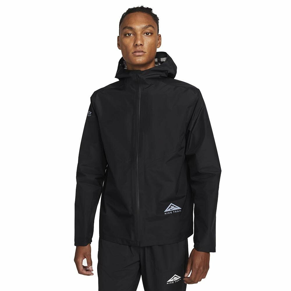 

Мужская водонепроницаемая куртка для бега Nike Trail Gore-Tex, черная DM4659-010, Черный, DM4659-010
