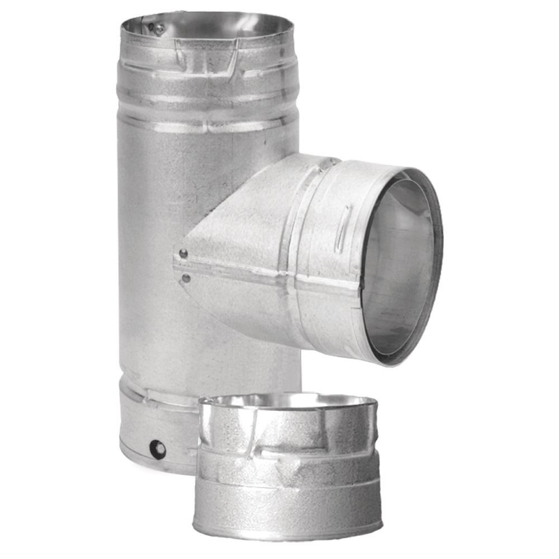 Duravent Pellet Stove Pipe Vent 3 Inch Tee Clean Out Cap Chimney Accessory Part